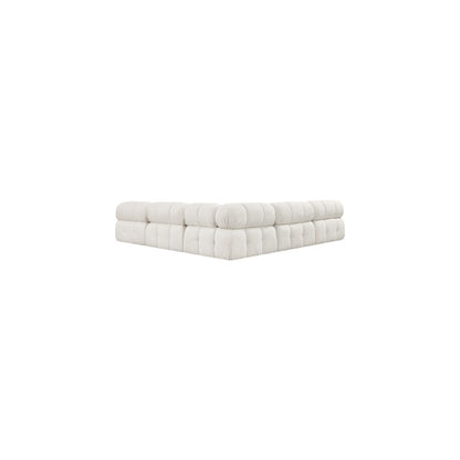 Ames Cream Boucle Fabric Modular Sectional