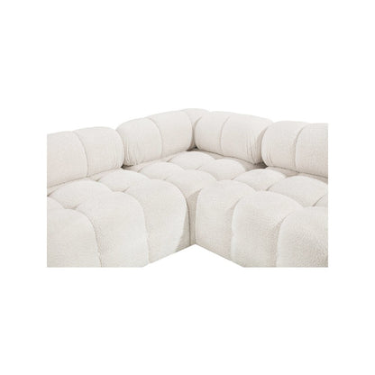 Ames Cream Boucle Fabric Modular Sectional