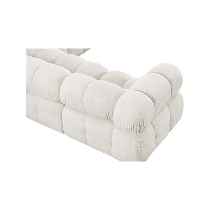 Ames Cream Boucle Fabric Modular Sectional