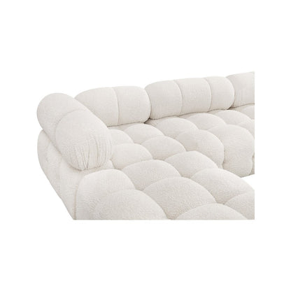 Ames Cream Boucle Fabric Modular Sectional