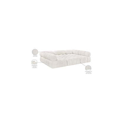 Ames Cream Boucle Fabric Modular Sectional