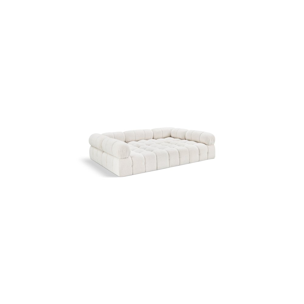 Ames Cream Boucle Fabric Modular Sectional