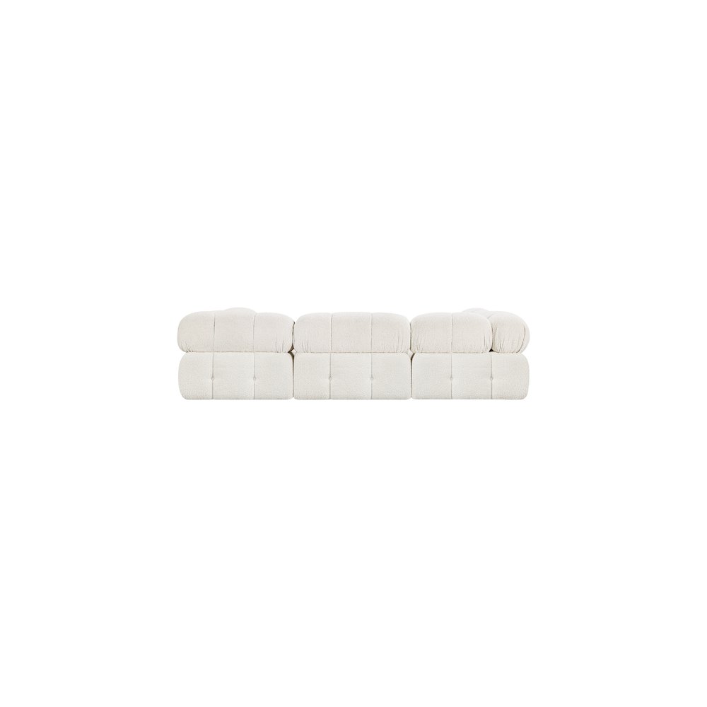 Ames Cream Boucle Fabric Modular Sectional