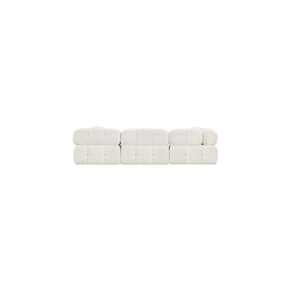 Ames Cream Boucle Fabric Modular Sectional