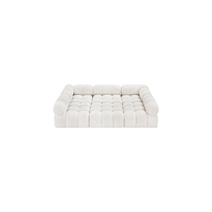 Ames Cream Boucle Fabric Modular Sectional