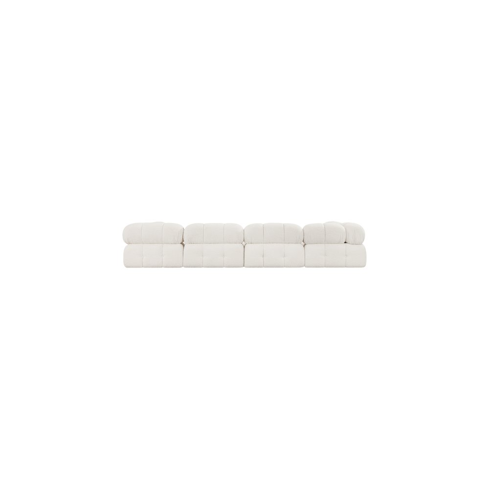 Ames Cream Boucle Fabric Modular Sectional