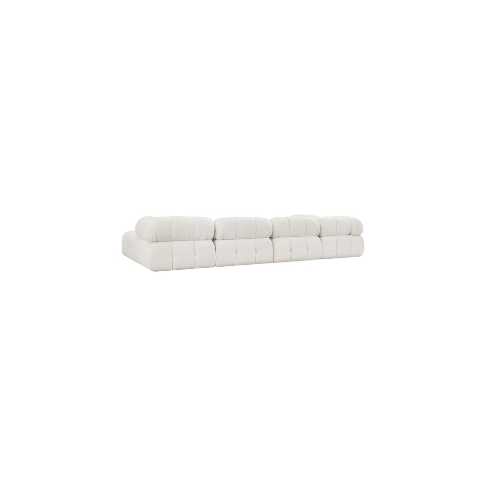 Ames Cream Boucle Fabric Modular Sectional