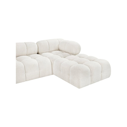Ames Cream Boucle Fabric Modular Sectional