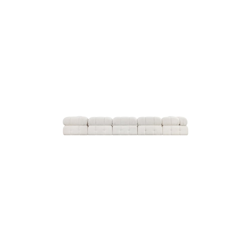 Ames Cream Boucle Fabric Modular Sectional