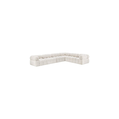 Ames Cream Boucle Fabric Modular Sectional