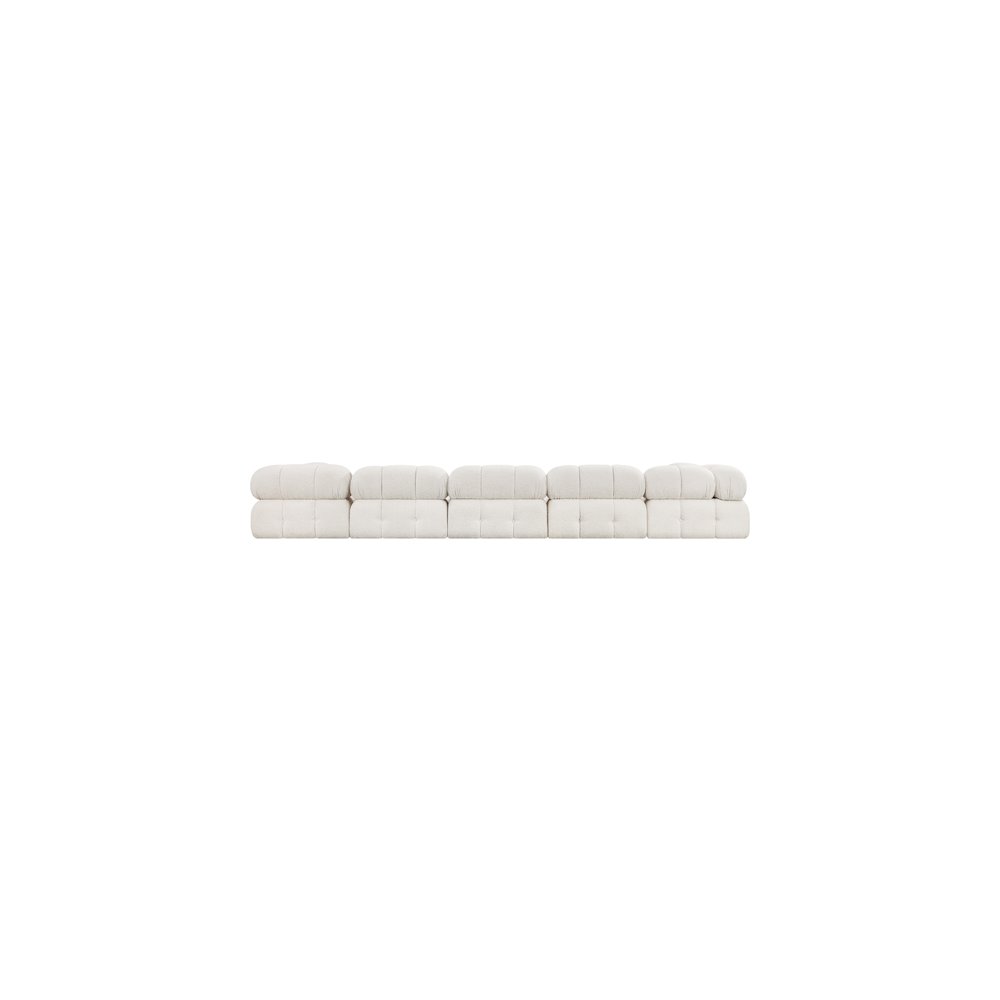 Ames Cream Boucle Fabric Modular Sectional