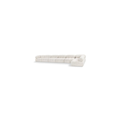 Ames Cream Boucle Fabric Modular Sectional