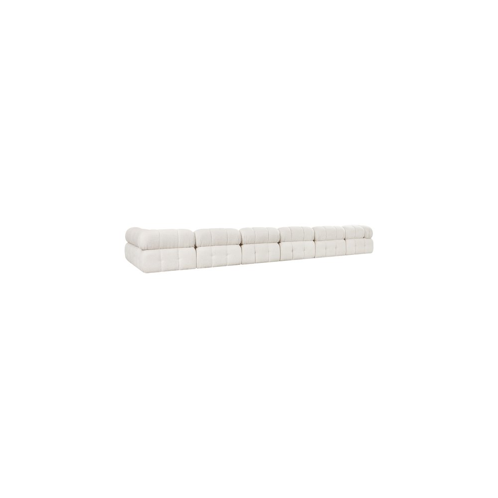 Ames Cream Boucle Fabric Modular Sectional