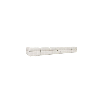 Ames Cream Boucle Fabric Modular Sectional