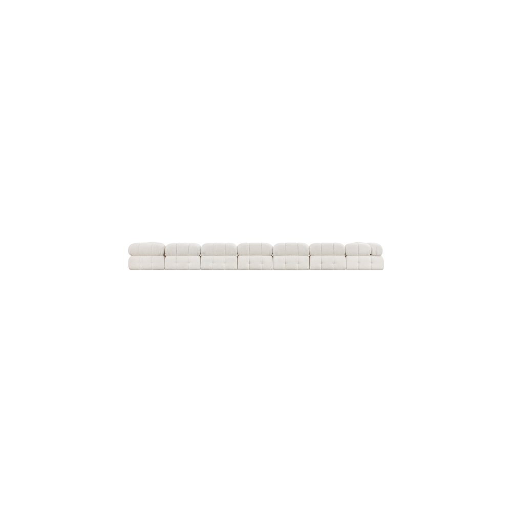 Ames Cream Boucle Fabric Modular Sectional