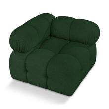 Ames Green Boucle Fabric Corner