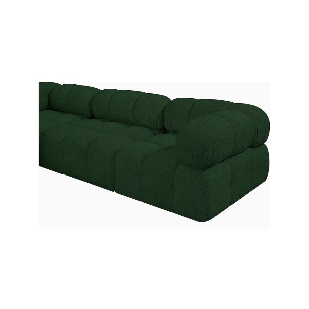 Ames Green Boucle Fabric Modular Sofa