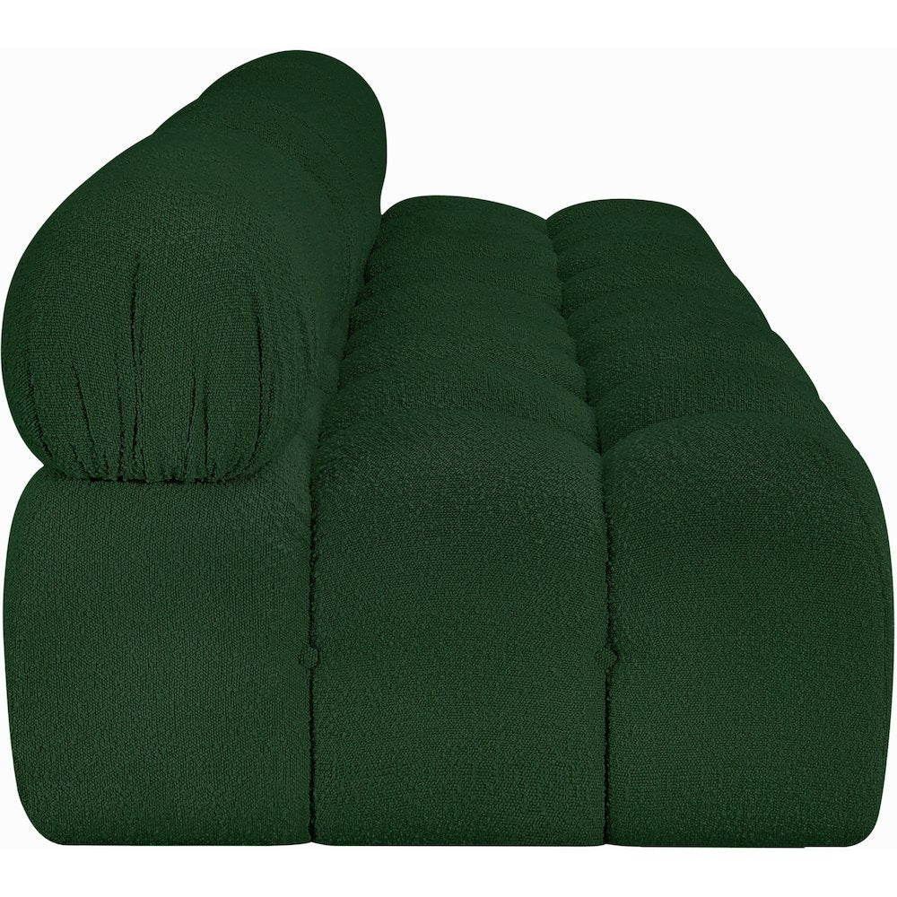 Ames Green Boucle Fabric Modular Sofa