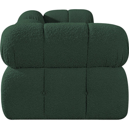 Ames 102" Green Boucle Fabric Upholstered 3pc. Modular Sofa