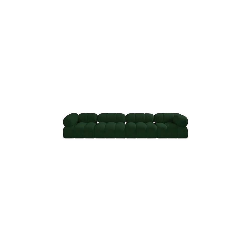 Ames Green Boucle Fabric Modular Sofa