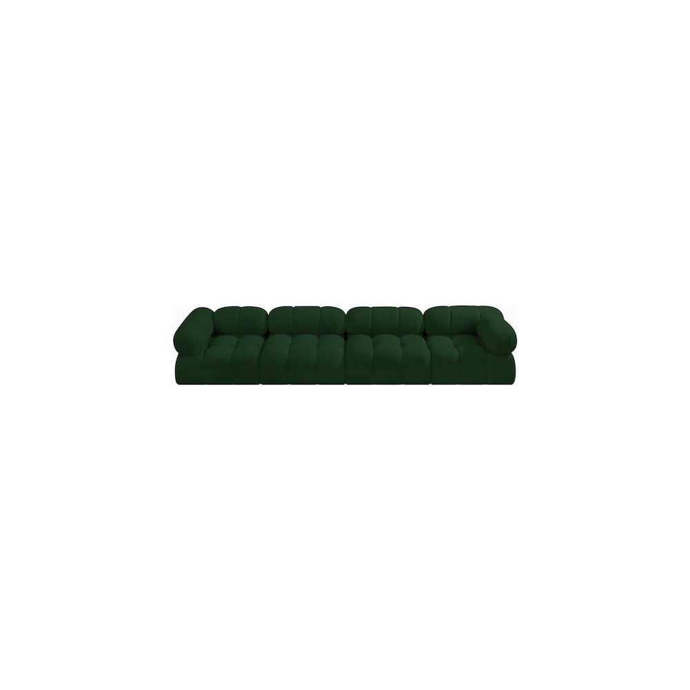 Ames Green Boucle Fabric Modular Sofa