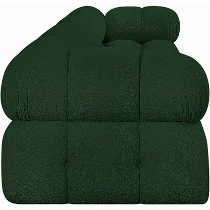 Ames Green Boucle Fabric Modular Sofa