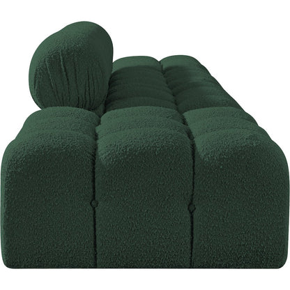 Ames 136" Green Boucle Fabric Upholstered 4pc. Modular Sofa