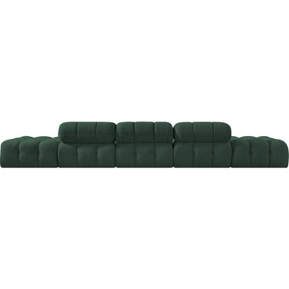 Ames 170" Green Boucle Fabric Upholstered 5pc. Modular Sofa