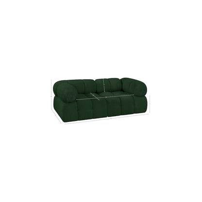 Ames Green Boucle Fabric Modular Sofa