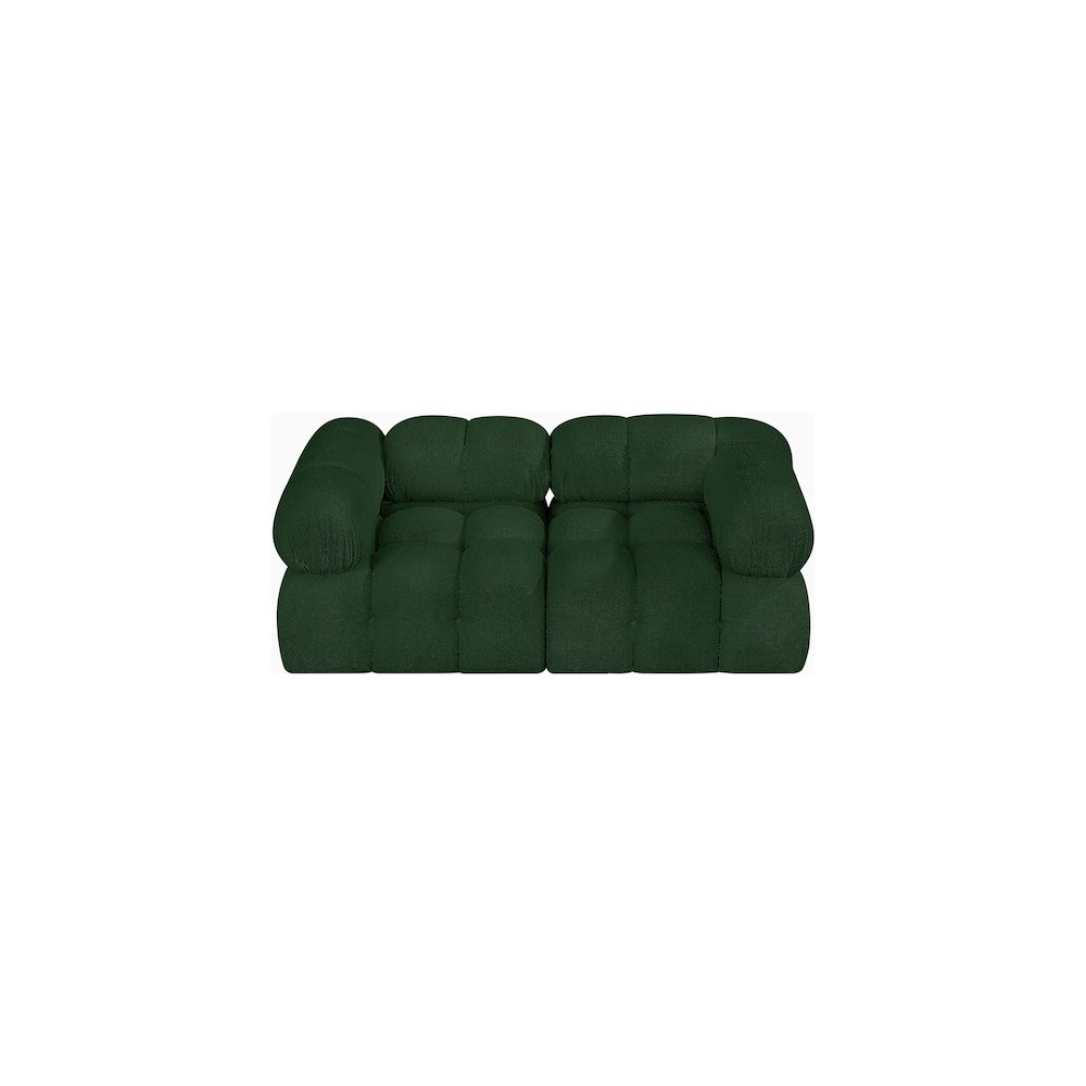 Ames Green Boucle Fabric Modular Sofa