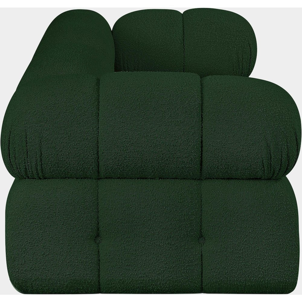 Ames Green Boucle Fabric Modular Sofa