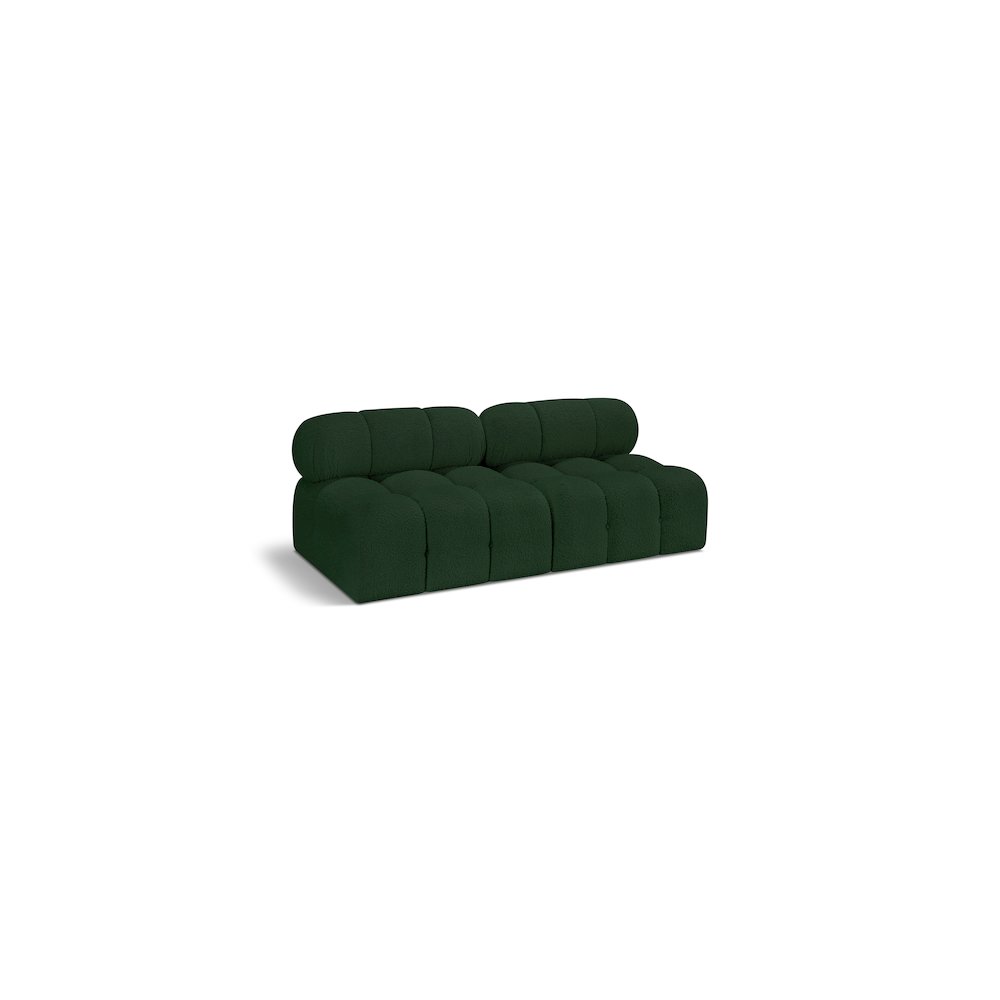 Ames Green Boucle Fabric Modular Sofa