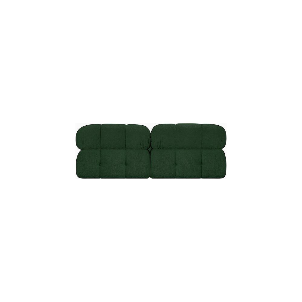 Ames Green Boucle Fabric Modular Sofa
