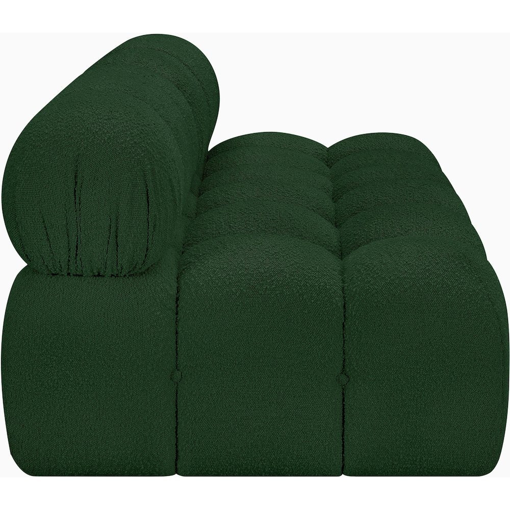 Ames Green Boucle Fabric Modular Sofa