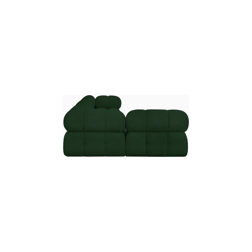 Ames Green Boucle Fabric Modular Sectional