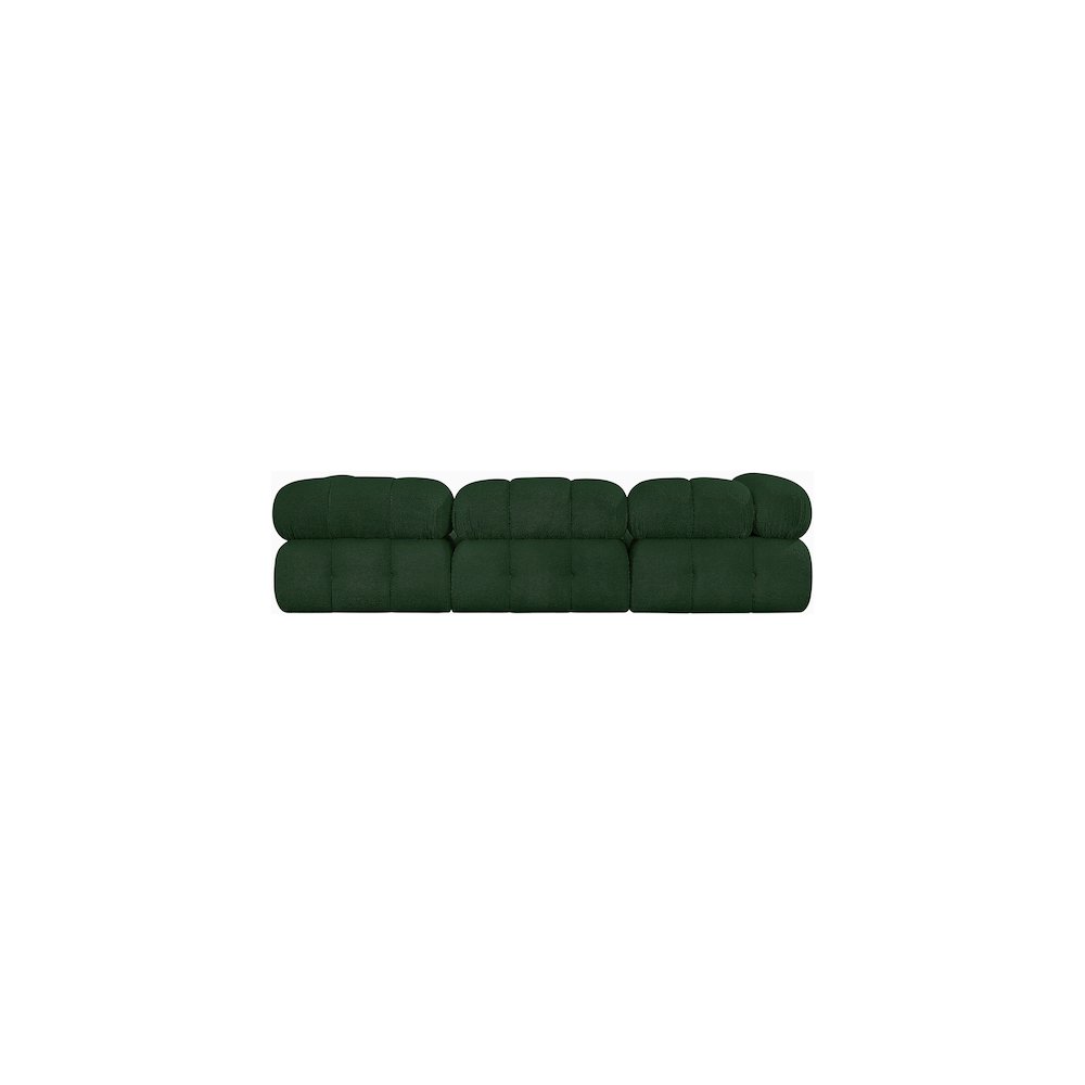 Ames Green Boucle Fabric Modular Sectional