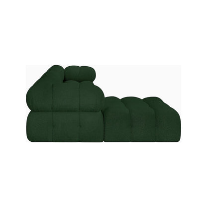Ames Green Boucle Fabric Modular Sectional
