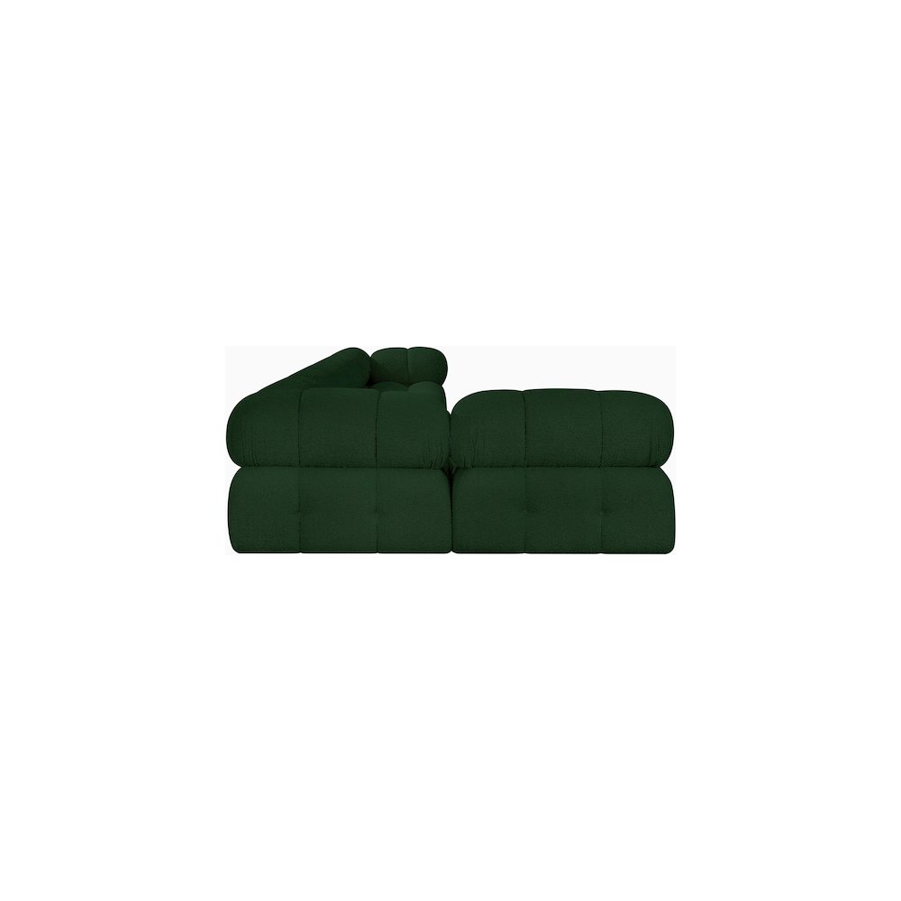 Ames Green Boucle Fabric Modular Sectional