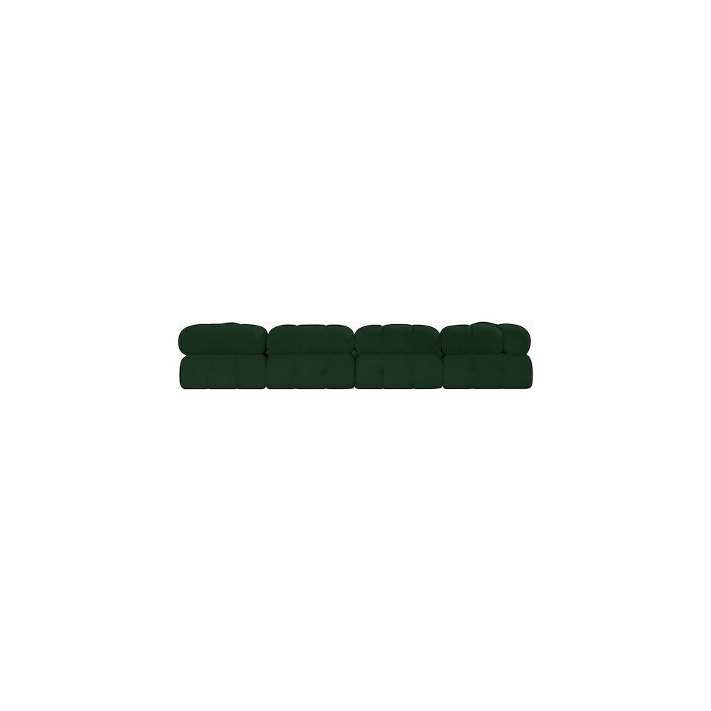 Ames Green Boucle Fabric Modular Sectional
