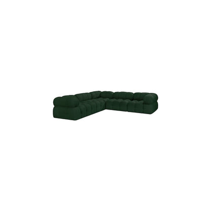 Ames Green Boucle Fabric Modular Sectional
