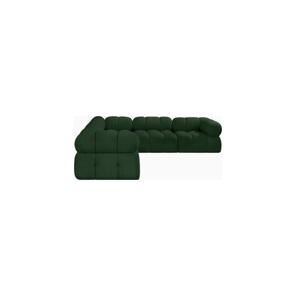 Ames Green Boucle Fabric Modular Sectional