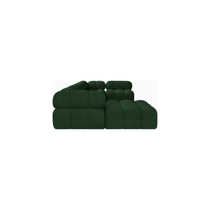 Ames Green Boucle Fabric Modular Sectional