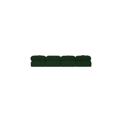 Ames Green Boucle Fabric Modular Sectional