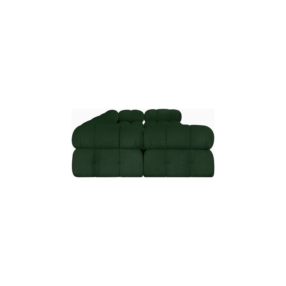 Ames Green Boucle Fabric Modular Sectional