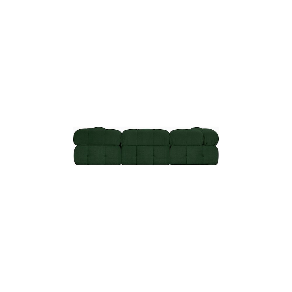 Ames Green Boucle Fabric Modular Sectional