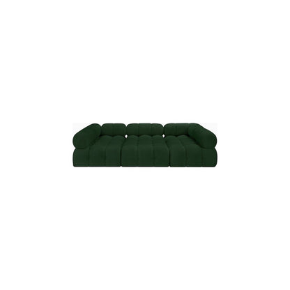 Ames Green Boucle Fabric Modular Sectional