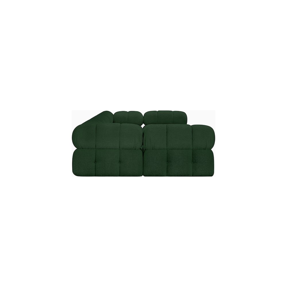 Ames Green Boucle Fabric Modular Sectional