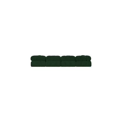 Ames Green Boucle Fabric Modular Sectional