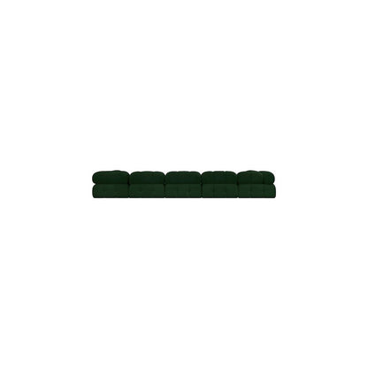 Ames Green Boucle Fabric Modular Sectional