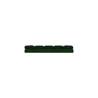 Ames Green Boucle Fabric Modular Sectional